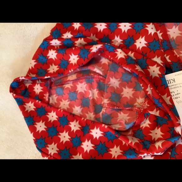 Lularoe girls skirt NWT Azure size 12 red white blue stretchy hang dry.❤️ - Picture 4 of 11